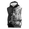 New Zealand Aotearoa Hipi Sleeveless Hoodie Maori Pattern