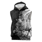 New Zealand Aotearoa Hipi Sleeveless Hoodie Maori Pattern