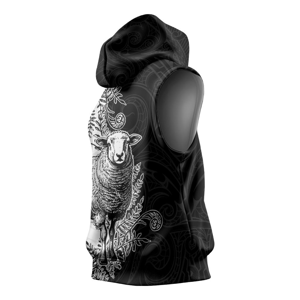 New Zealand Aotearoa Hipi Sleeveless Hoodie Maori Pattern