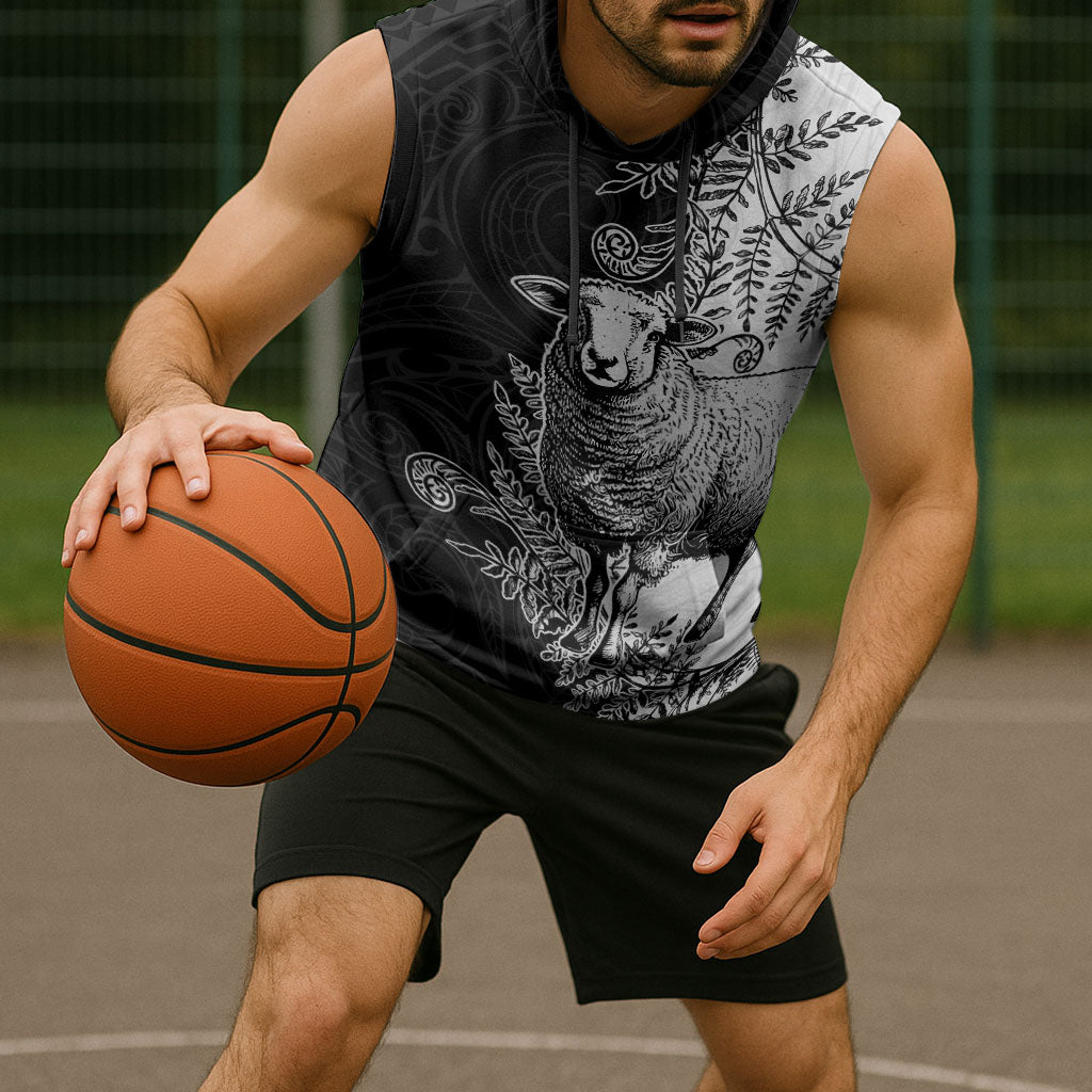 New Zealand Aotearoa Hipi Sleeveless Hoodie Maori Pattern