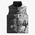 New Zealand Aotearoa Hipi Sleeveless Puffer Jacket Maori Pattern