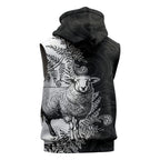 New Zealand Aotearoa Hipi Sleeveless Zip Hoodie Maori Pattern