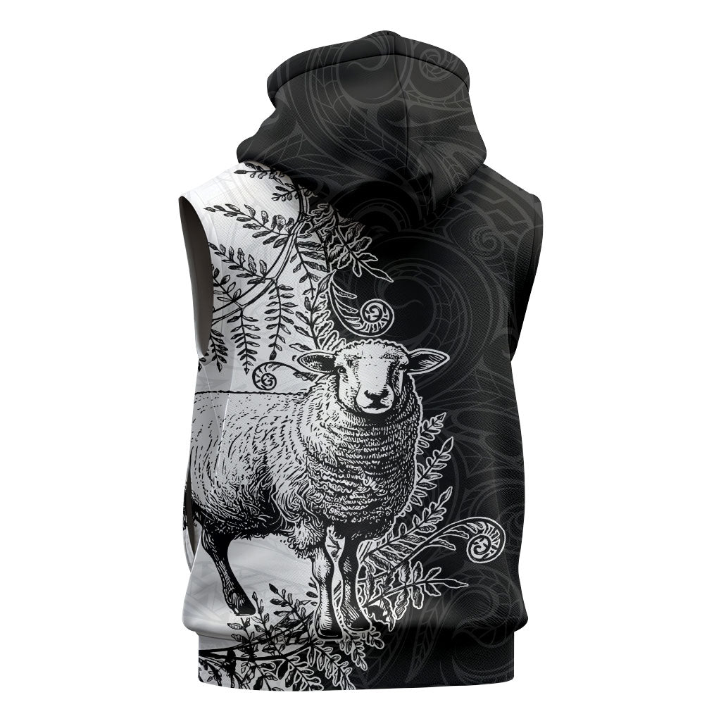 New Zealand Aotearoa Hipi Sleeveless Zip Hoodie Maori Pattern