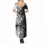 New Zealand Aotearoa Hipi Summer Maxi Dress Maori Pattern