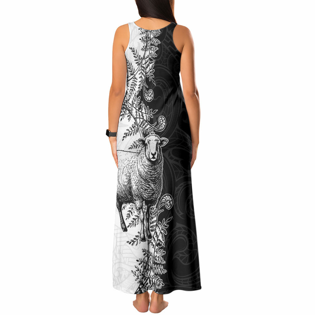 New Zealand Aotearoa Hipi Tank Maxi Dress Maori Pattern
