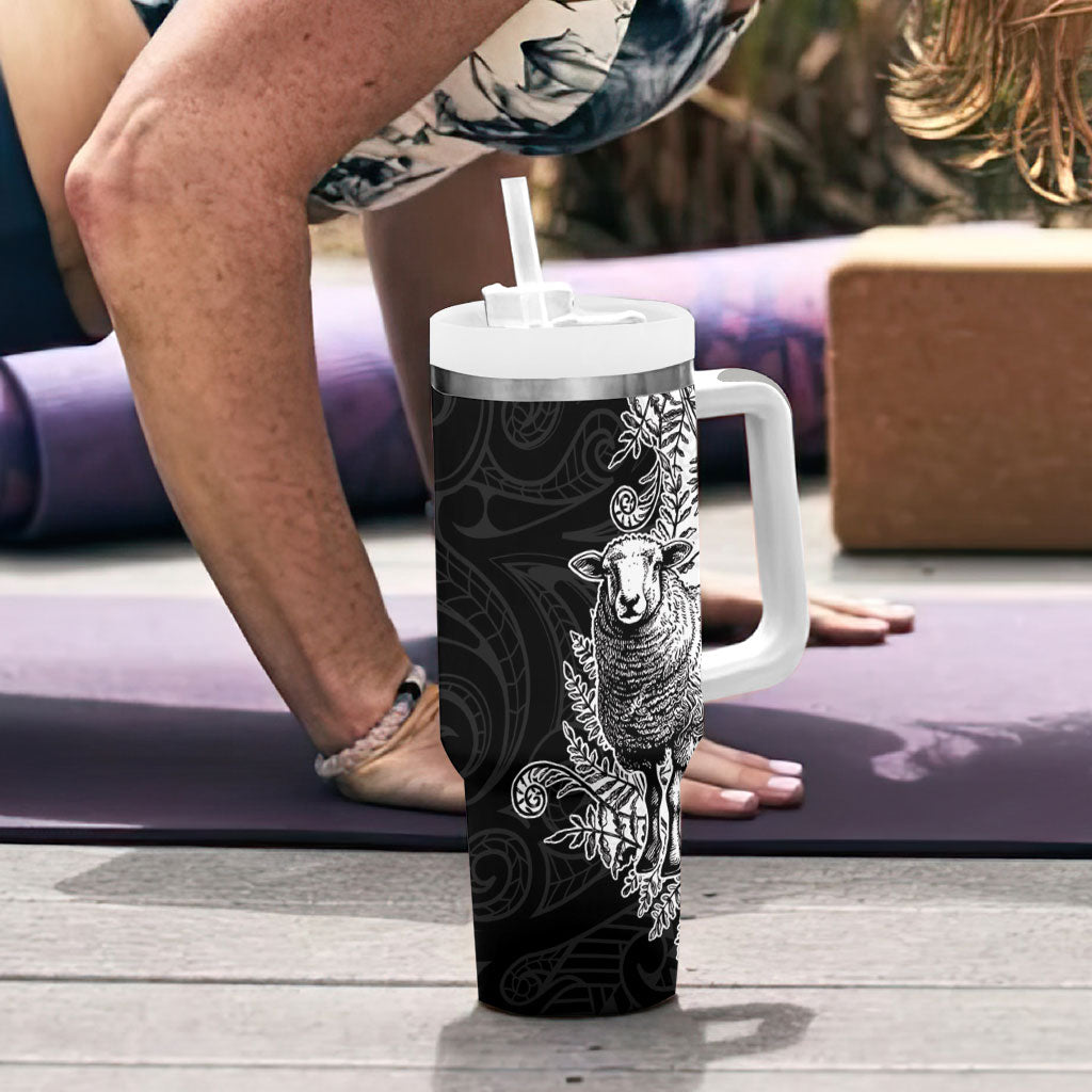 New Zealand Aotearoa Hipi Tumbler With Handle Maori Pattern