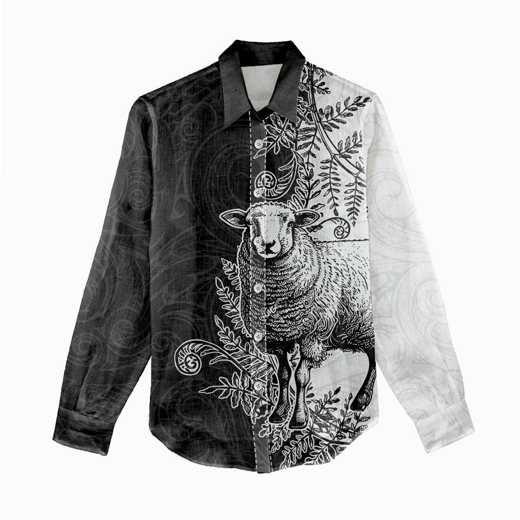New Zealand Aotearoa Hipi Women Casual Shirt Maori Pattern