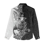 New Zealand Aotearoa Hipi Women Casual Shirt Maori Pattern