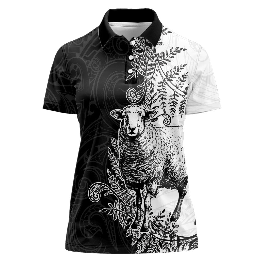 New Zealand Aotearoa Hipi Women Polo Shirt Maori Pattern