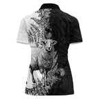 New Zealand Aotearoa Hipi Women Polo Shirt Maori Pattern