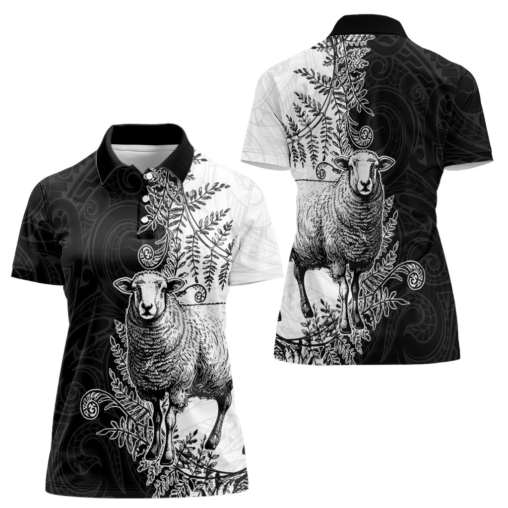 New Zealand Aotearoa Hipi Women Polo Shirt Maori Pattern
