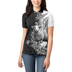 New Zealand Aotearoa Hipi Women Polo Shirt Maori Pattern