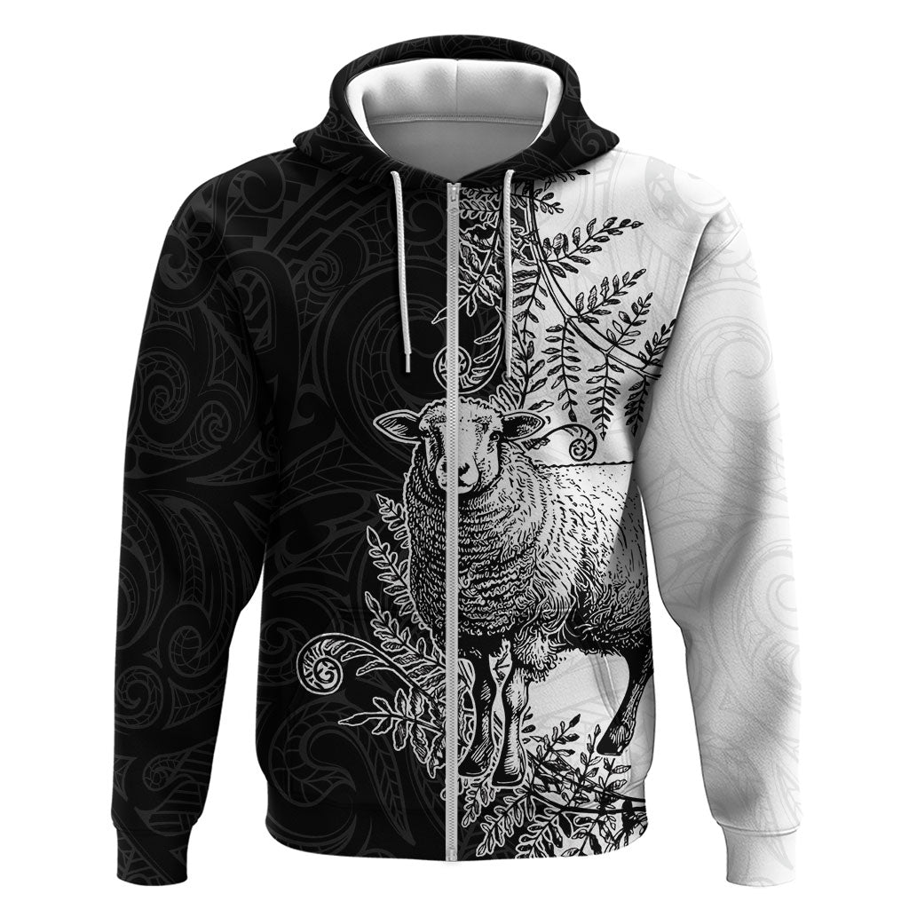 New Zealand Aotearoa Hipi Zip Hoodie Maori Pattern
