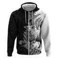 New Zealand Aotearoa Hipi Zip Hoodie Maori Pattern