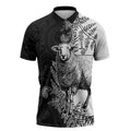 New Zealand Aotearoa Hipi Zipper Polo Shirt Maori Pattern