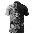New Zealand Aotearoa Hipi Zipper Polo Shirt Maori Pattern