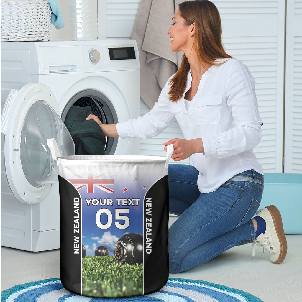 Custom New Zealand Lawn Bowls Laundry Basket Unique Style