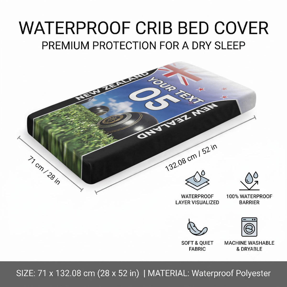 Custom New Zealand Lawn Bowls Baby Bed Cover Unique Style