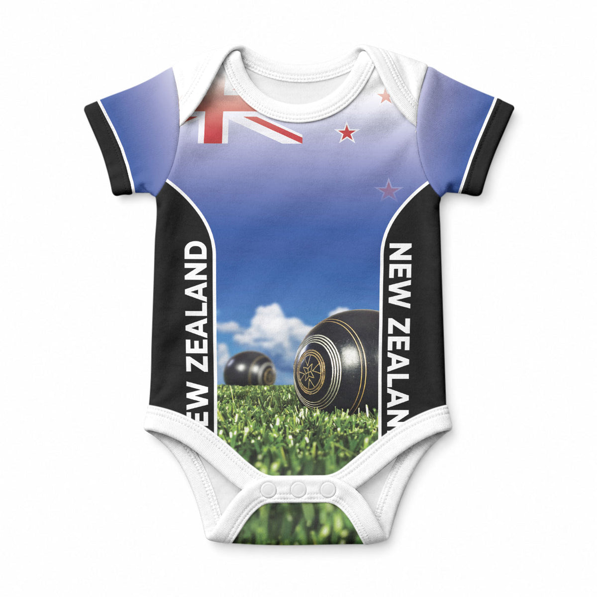 Custom New Zealand Lawn Bowls Baby Onesie Unique Style