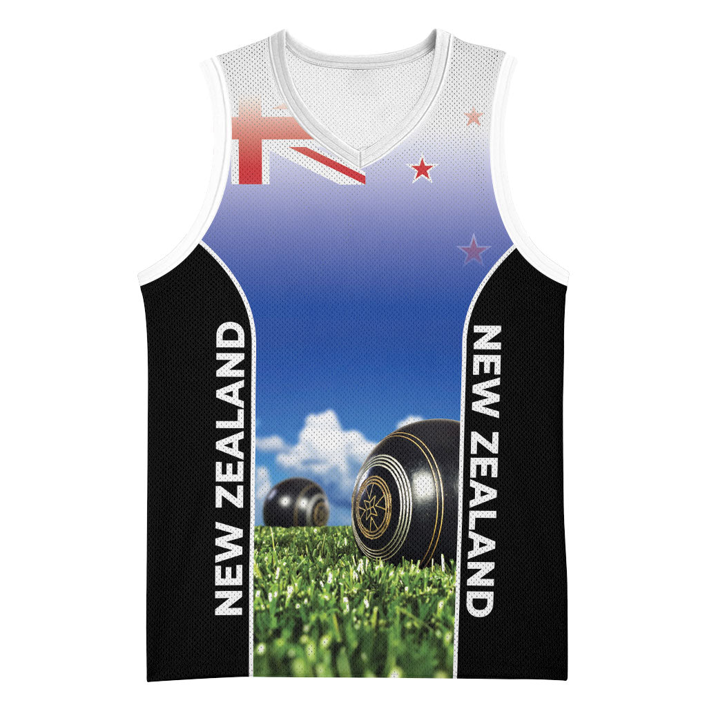 Custom New Zealand Lawn Bowls Basketball Jersey Unique Style