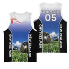 Custom New Zealand Lawn Bowls Basketball Jersey Unique Style
