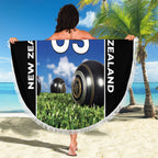 Custom New Zealand Lawn Bowls Beach Blanket Unique Style