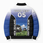 Custom New Zealand Lawn Bowls Bomber Puffer Jacket Unique Style