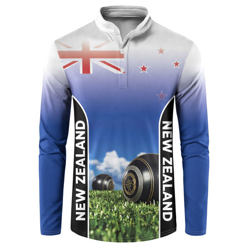 Custom New Zealand Lawn Bowls Button Sweatshirt Unique Style