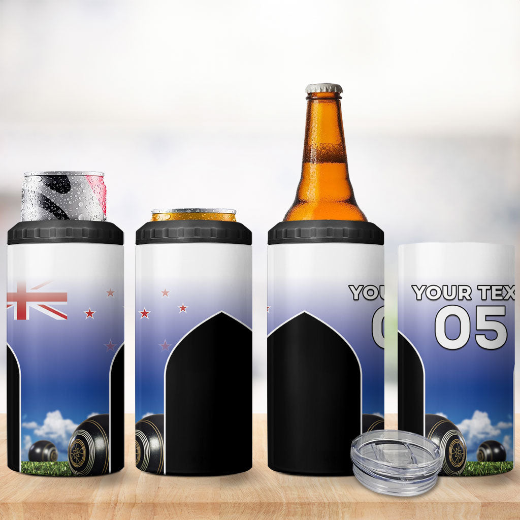 Custom New Zealand Lawn Bowls 4 in 1 Can Cooler Tumbler Unique Style