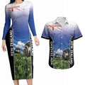 Custom New Zealand Lawn Bowls Couples Matching Long Sleeve Bodycon Dress and Hawaiian Shirt Unique Style