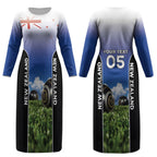 Custom New Zealand Lawn Bowls Couples Matching Long Sleeve Bodycon Dress and Hawaiian Shirt Unique Style