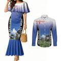 Custom New Zealand Lawn Bowls Couples Matching Mermaid Dress and Long Sleeve Button Shirt Unique Style