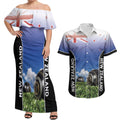 Custom New Zealand Lawn Bowls Couples Matching Off Shoulder Maxi Dress and Hawaiian Shirt Unique Style