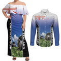 Custom New Zealand Lawn Bowls Couples Matching Off Shoulder Maxi Dress and Long Sleeve Button Shirt Unique Style