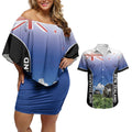 Custom New Zealand Lawn Bowls Couples Matching Off Shoulder Short Dress and Hawaiian Shirt Unique Style