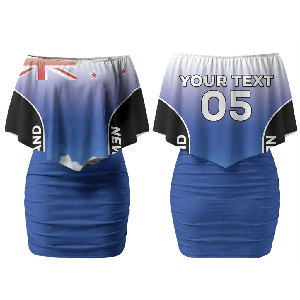 Custom New Zealand Lawn Bowls Couples Matching Off Shoulder Short Dress and Hawaiian Shirt Unique Style