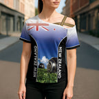 Custom New Zealand Lawn Bowls Cross Shoulder Shirt Unique Style