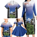 Custom New Zealand Lawn Bowls Family Matching Long Sleeve Bodycon Dress and Hawaiian Shirt Unique Style