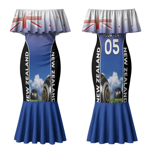 Custom New Zealand Lawn Bowls Family Matching Mermaid Dress and Hawaiian Shirt Unique Style