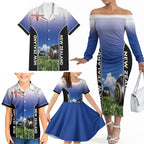 Custom New Zealand Lawn Bowls Family Matching Off The Shoulder Long Sleeve Dress and Hawaiian Shirt Unique Style