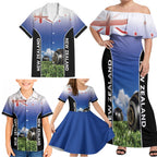 Custom New Zealand Lawn Bowls Family Matching Off Shoulder Maxi Dress and Hawaiian Shirt Unique Style