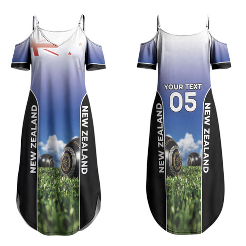 Custom New Zealand Lawn Bowls Family Matching Summer Maxi Dress and Hawaiian Shirt Unique Style