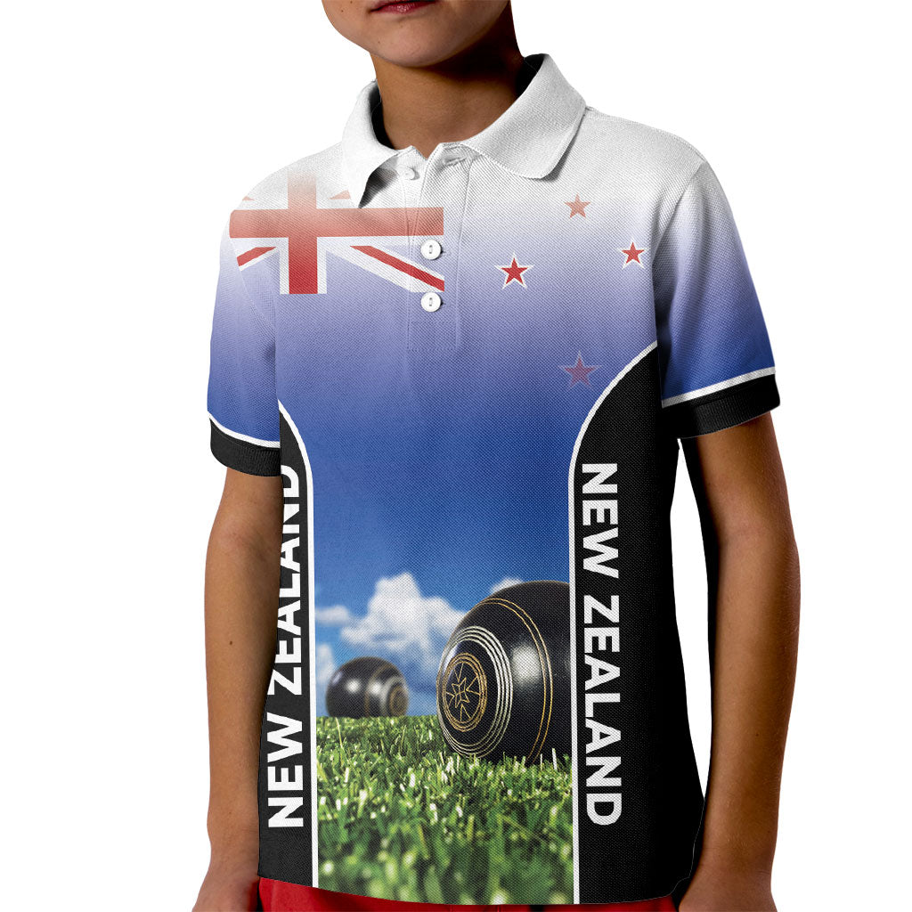 Custom New Zealand Lawn Bowls Kid Polo Shirt Unique Style