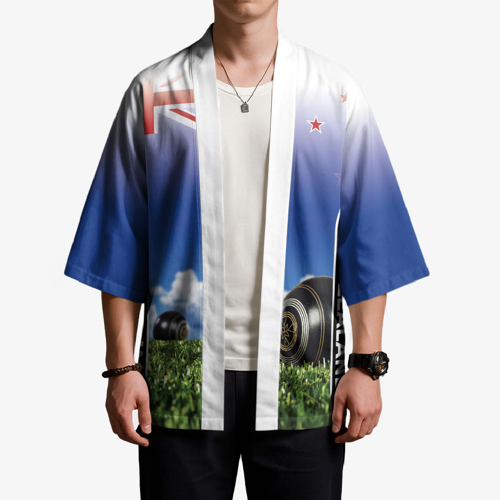 Custom New Zealand Lawn Bowls Kimono Unique Style