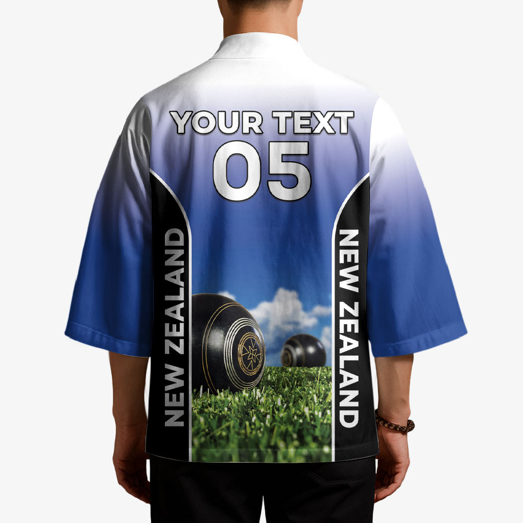 Custom New Zealand Lawn Bowls Kimono Unique Style