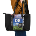 Custom New Zealand Lawn Bowls Leather Tote Bag Unique Style