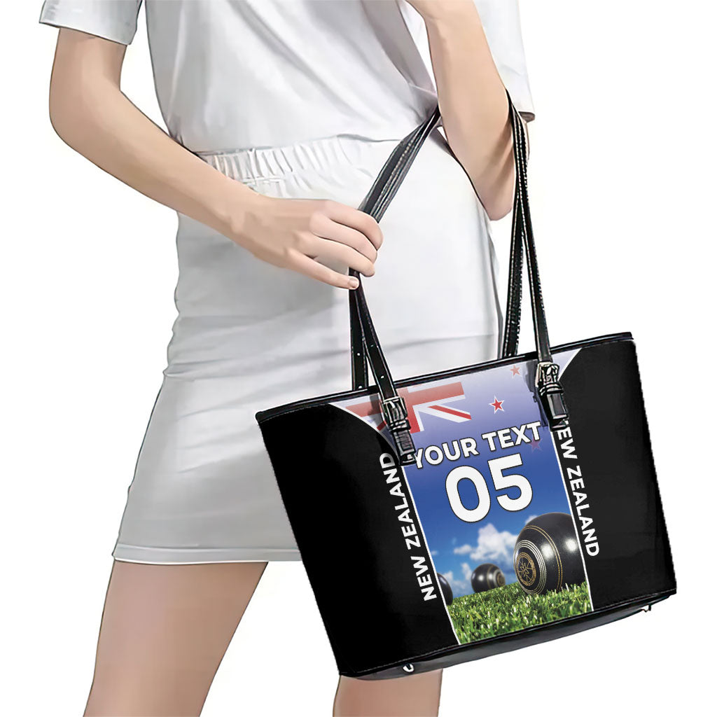 Custom New Zealand Lawn Bowls Leather Tote Bag Unique Style