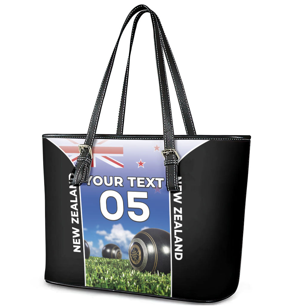 Custom New Zealand Lawn Bowls Leather Tote Bag Unique Style