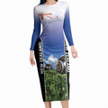 Custom New Zealand Lawn Bowls Long Sleeve Bodycon Dress Unique Style