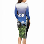 Custom New Zealand Lawn Bowls Long Sleeve Bodycon Dress Unique Style